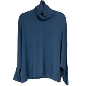 SAGA Shirt, Italy, Bat Wing Sleeves, Cowl Neck, Gray, No Size Tag